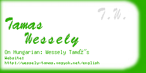 tamas wessely business card